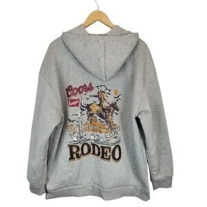 Coors Banquet Rodeo Men's Gray Hoodie Sweatshirt Size XXL